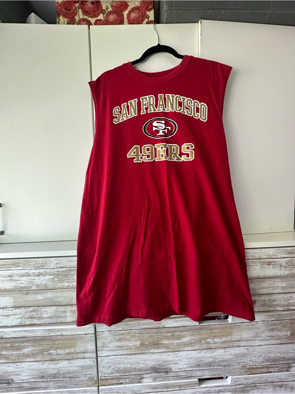 🏈 San Francisco 49ers Sleeveless Graphic Tee Dress / Oversized Tank XLT